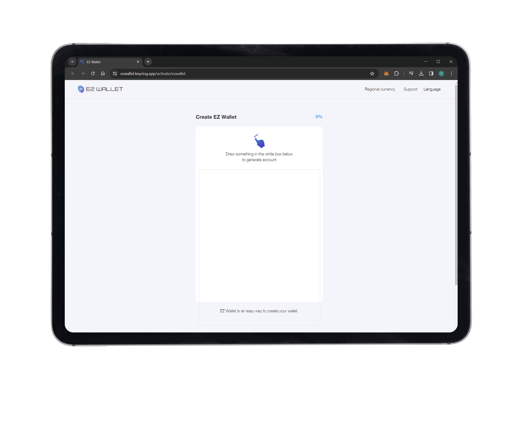 ez wallet ipad float