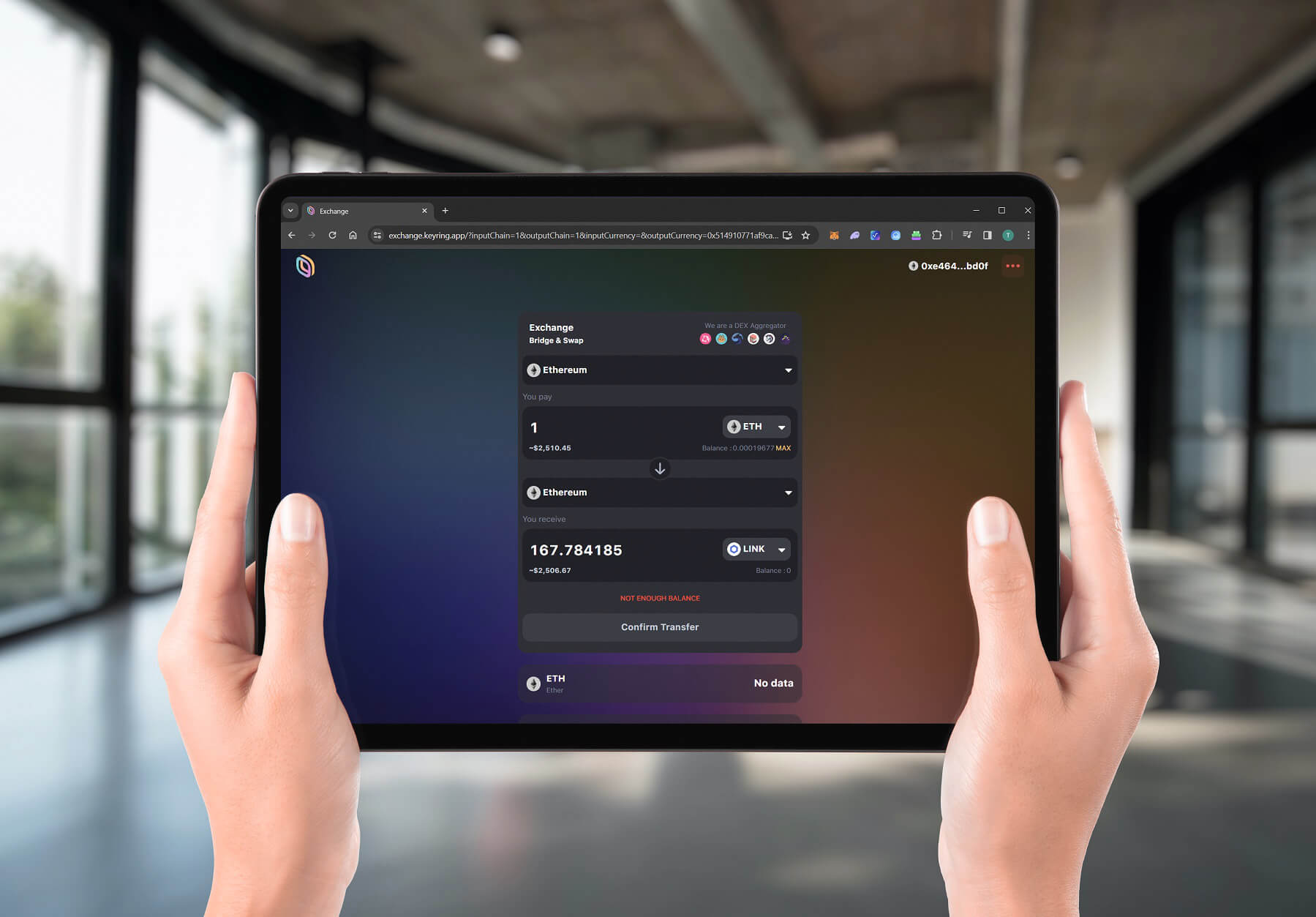 keyring exchange on ipad